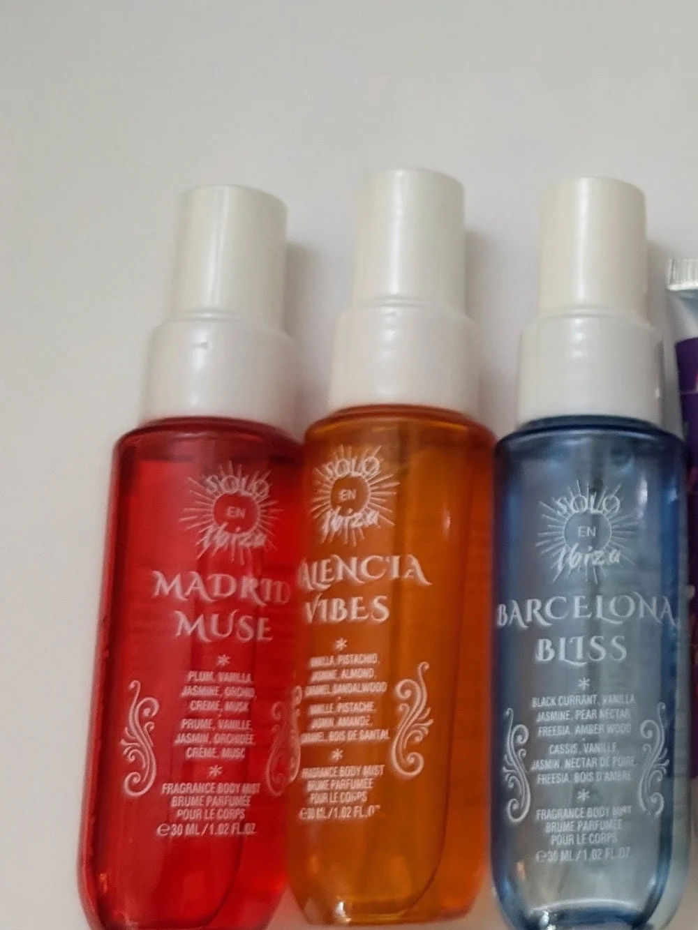 Solo En Ibiza 3 Pc Travel Sets (2 Sets See Description)